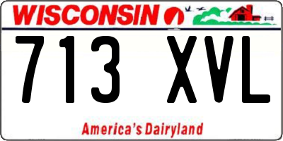 WI license plate 713XVL
