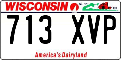 WI license plate 713XVP