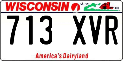 WI license plate 713XVR