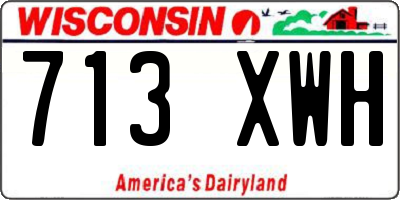 WI license plate 713XWH
