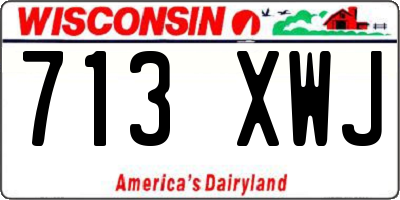 WI license plate 713XWJ