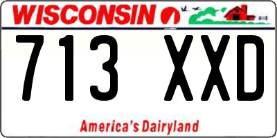 WI license plate 713XXD