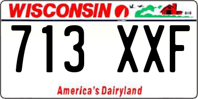 WI license plate 713XXF
