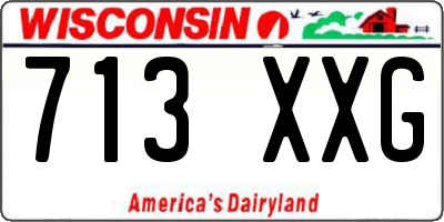 WI license plate 713XXG
