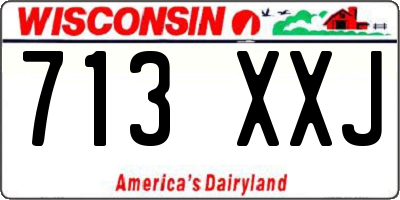 WI license plate 713XXJ