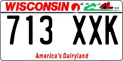 WI license plate 713XXK