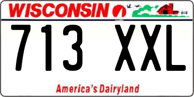 WI license plate 713XXL
