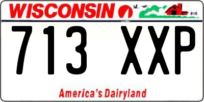 WI license plate 713XXP