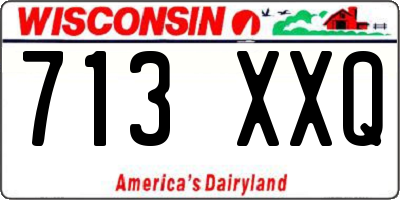 WI license plate 713XXQ