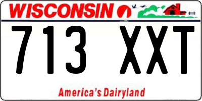 WI license plate 713XXT