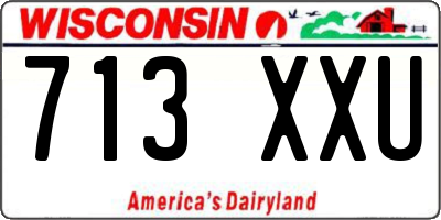 WI license plate 713XXU