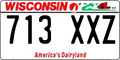WI license plate 713XXZ