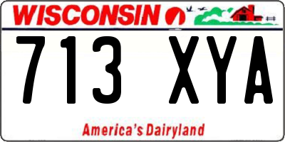 WI license plate 713XYA