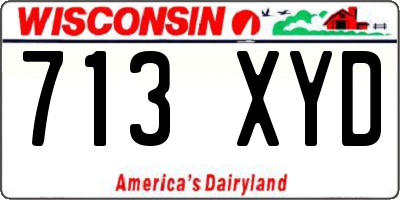 WI license plate 713XYD