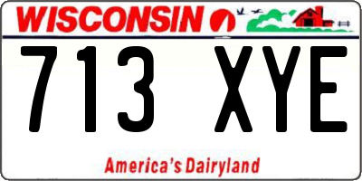 WI license plate 713XYE