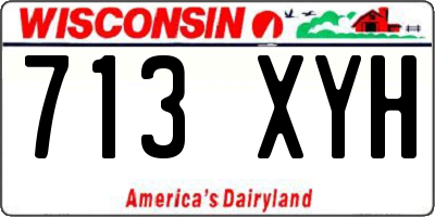 WI license plate 713XYH