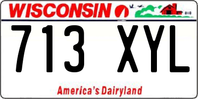 WI license plate 713XYL