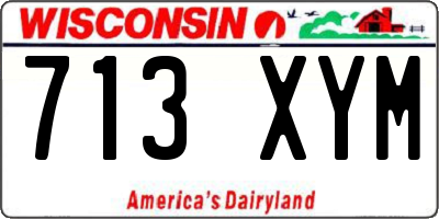 WI license plate 713XYM