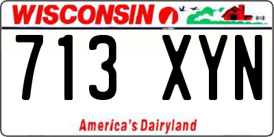 WI license plate 713XYN