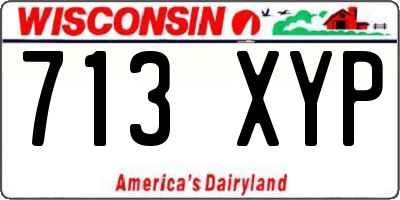 WI license plate 713XYP