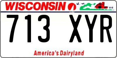 WI license plate 713XYR