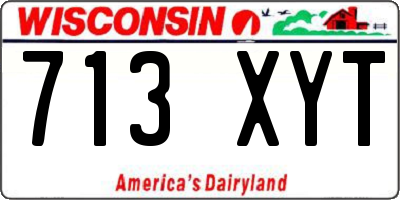 WI license plate 713XYT