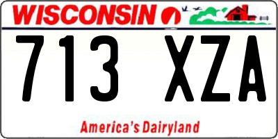 WI license plate 713XZA