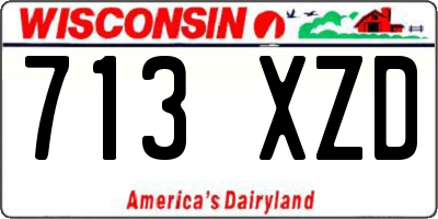 WI license plate 713XZD
