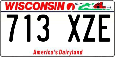 WI license plate 713XZE