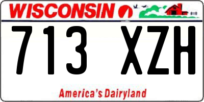 WI license plate 713XZH