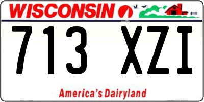 WI license plate 713XZI
