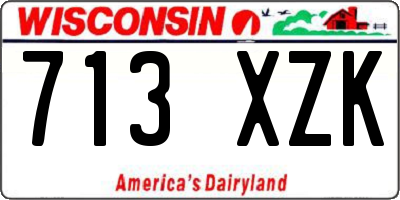WI license plate 713XZK