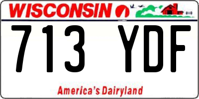 WI license plate 713YDF