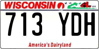 WI license plate 713YDH