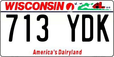 WI license plate 713YDK