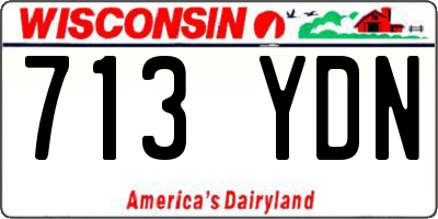 WI license plate 713YDN