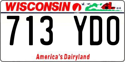 WI license plate 713YDO