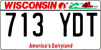 WI license plate 713YDT