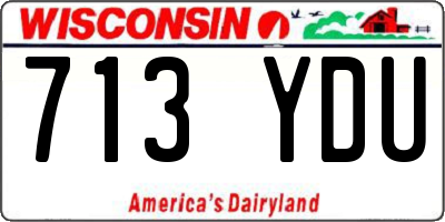 WI license plate 713YDU