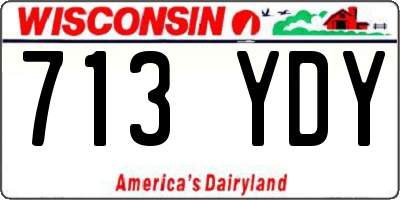 WI license plate 713YDY