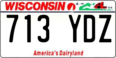WI license plate 713YDZ