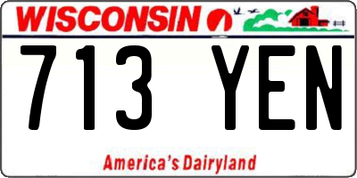 WI license plate 713YEN