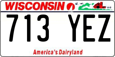 WI license plate 713YEZ