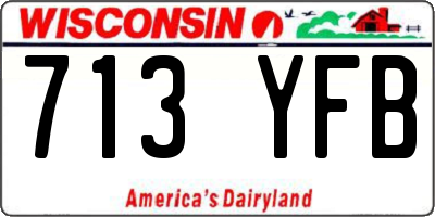 WI license plate 713YFB