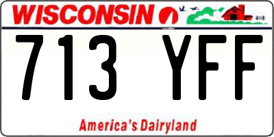 WI license plate 713YFF