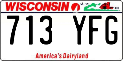 WI license plate 713YFG