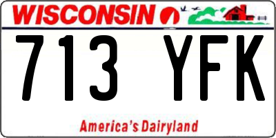 WI license plate 713YFK