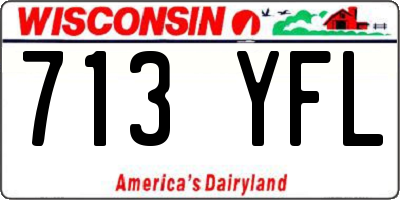 WI license plate 713YFL