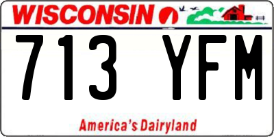 WI license plate 713YFM