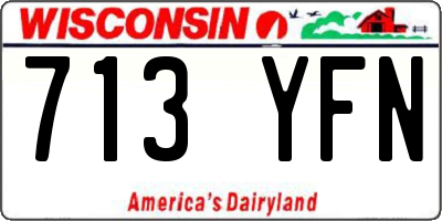 WI license plate 713YFN